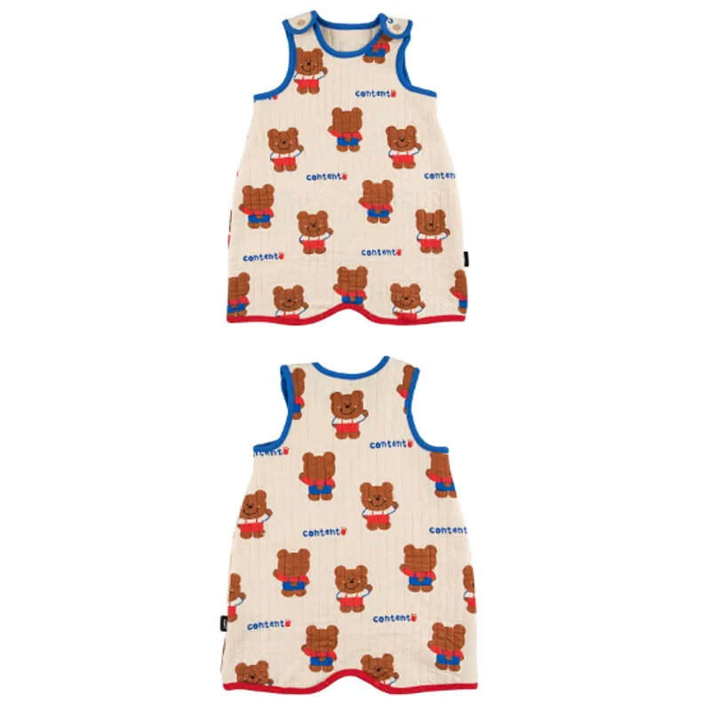 Kids Long Sleeping Vest - Choco Bear