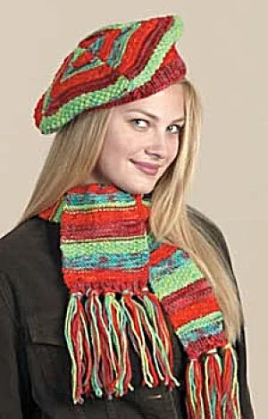 Knit Kool-Aid Dyed Hat & Scarf