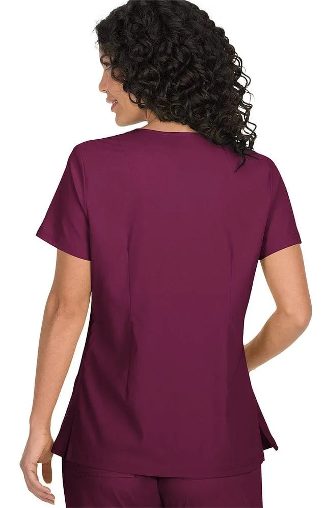 koi Basics Katie Women's 4-Pocket Mock-Wrap Scrub Top