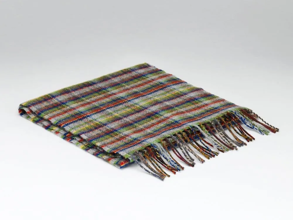 Lambswool Scarf Mens - Glen Mini Check