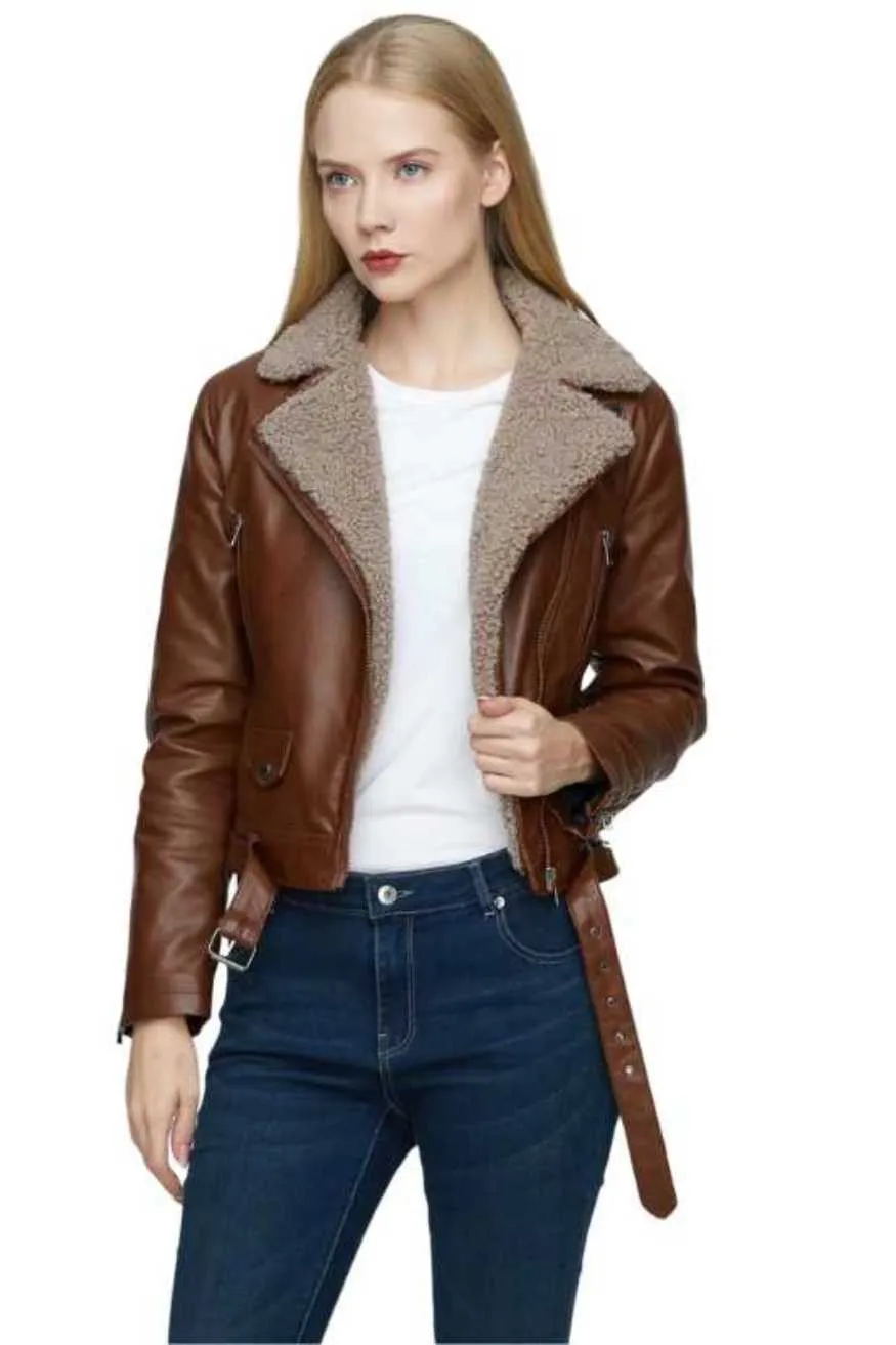 Leather Biker Jacket Women