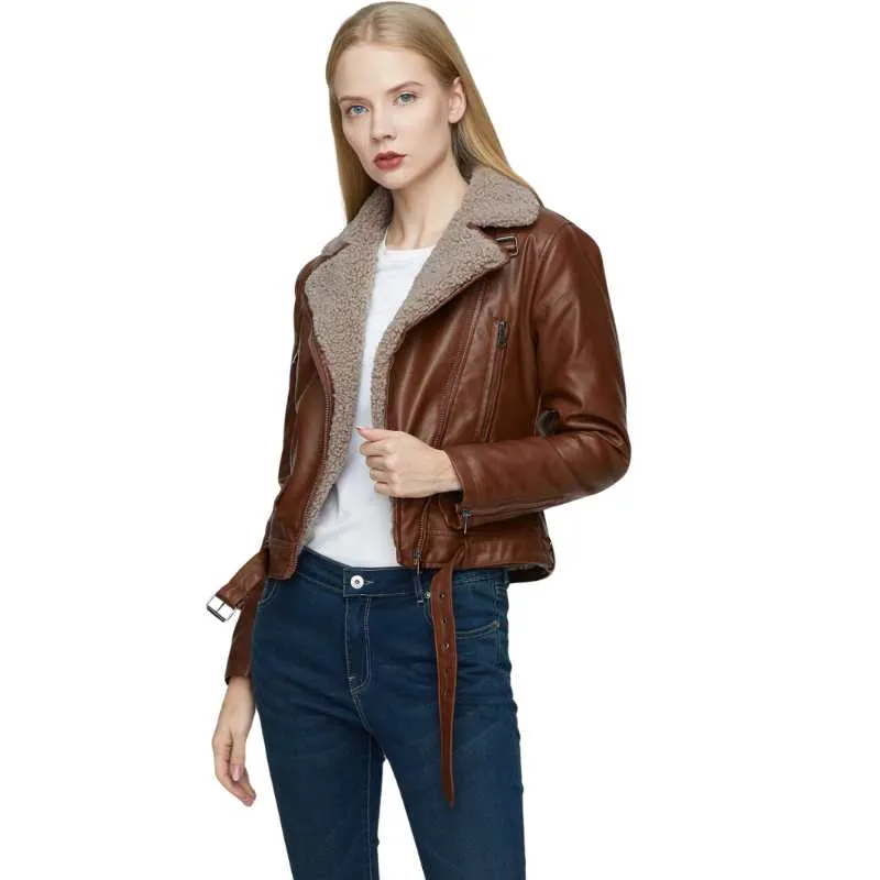 Leather Biker Jacket Women