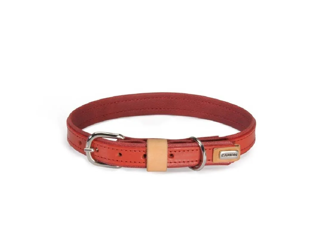 Leather collar- Red