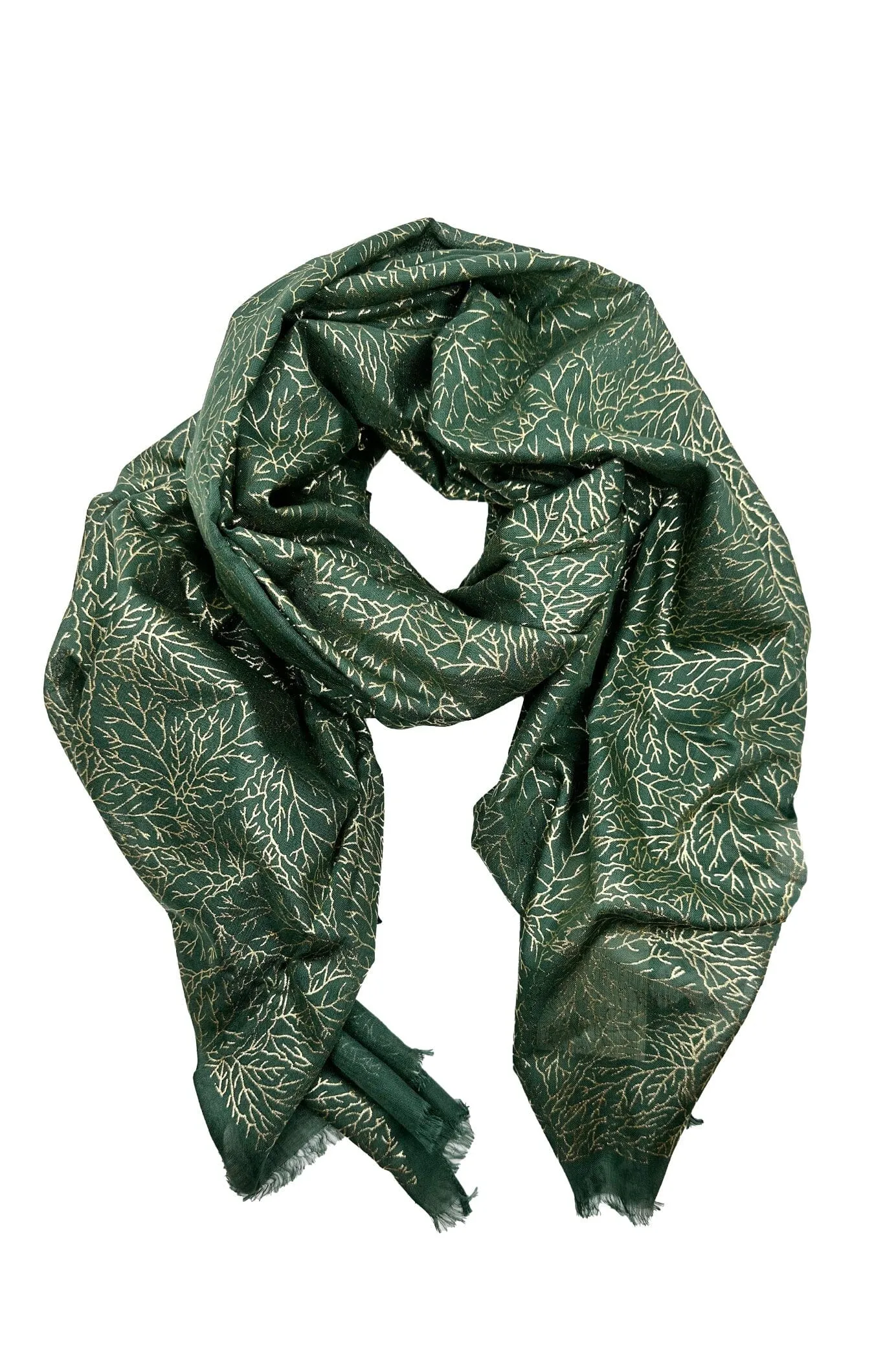 Mabel Modal Scarf Olive and Gold