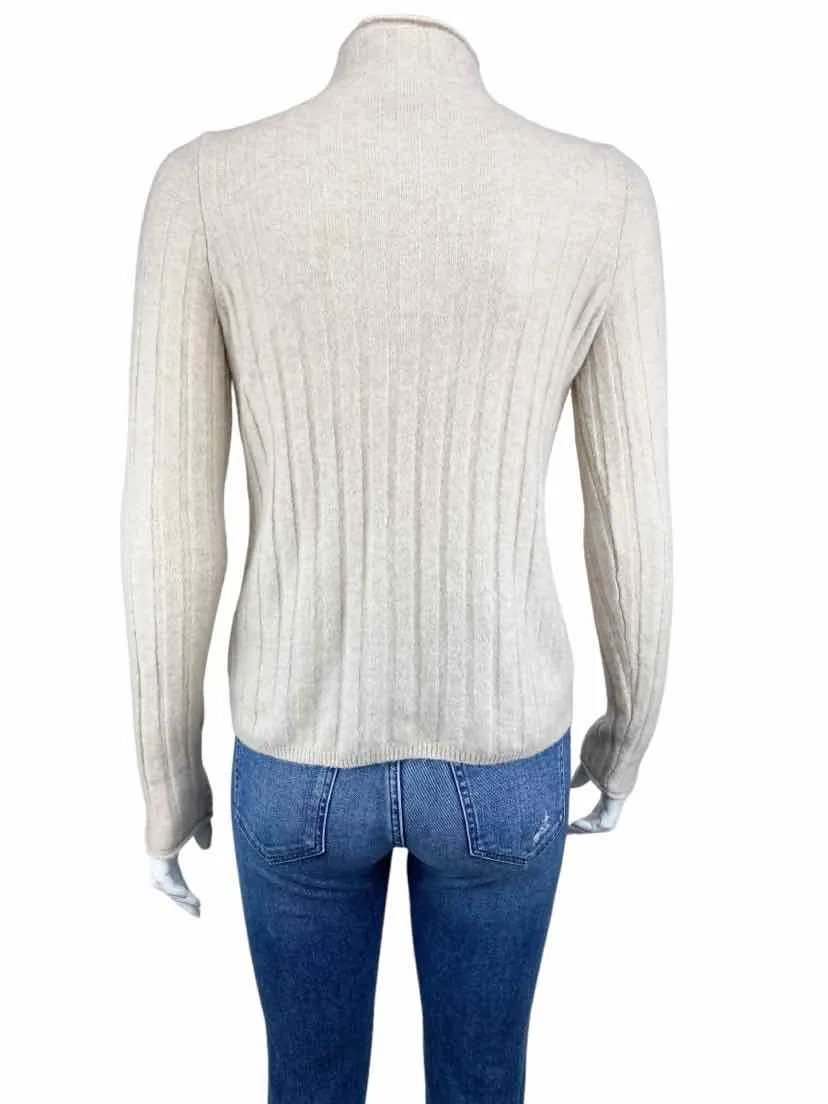 Madewell Women's Ribbed Turtleneck Sweater Sand Size S