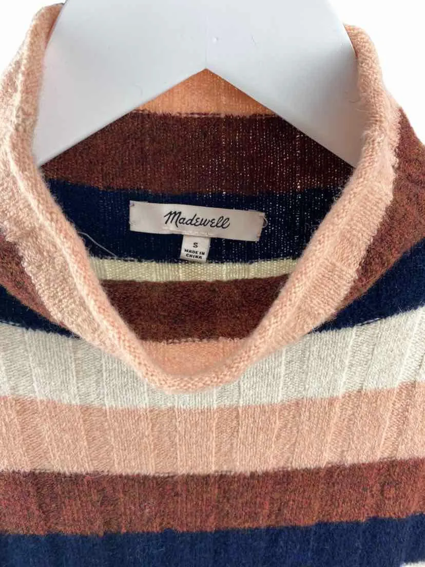 Madewell Women's Striped Rib Sweater Pink/Multi Size S