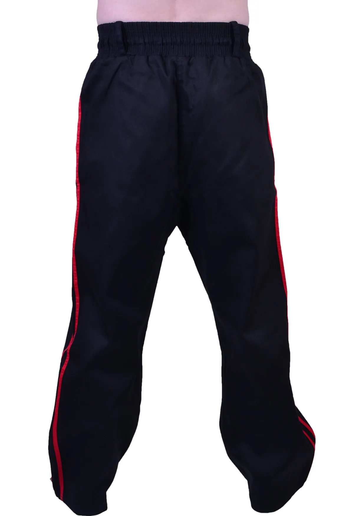 MAR-088E | Black & Red Kickboxing & Freestyle Two-Striped Trousers