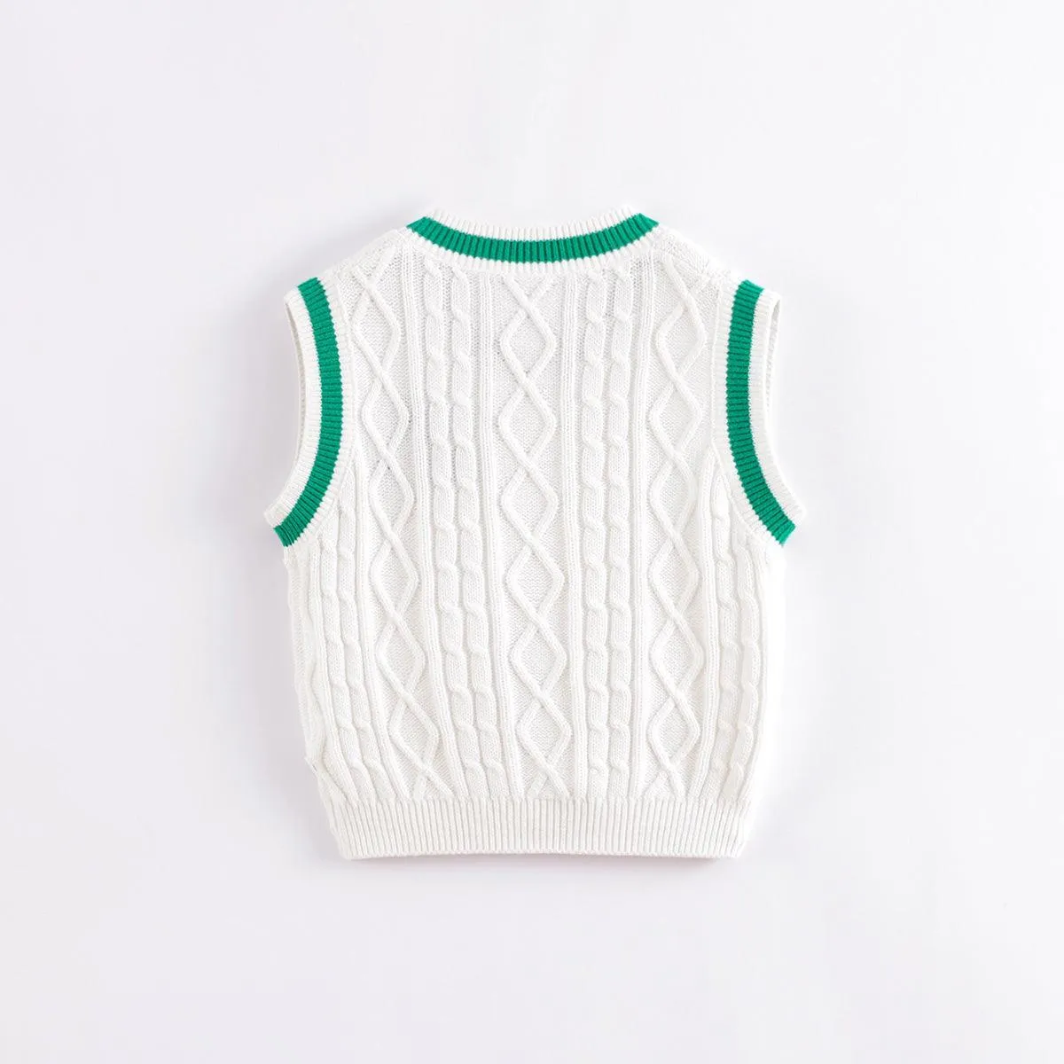 MARC & JANIE Boys Color Block V-neck Knit Vest 230085