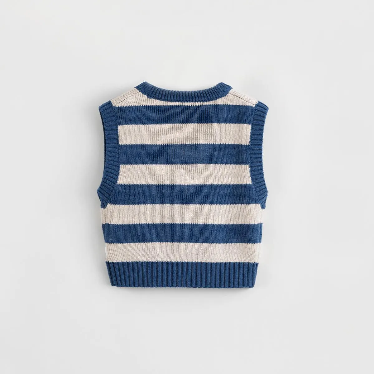 MARC & JANIE Boys Striped V-Neck Knit Vest 231827