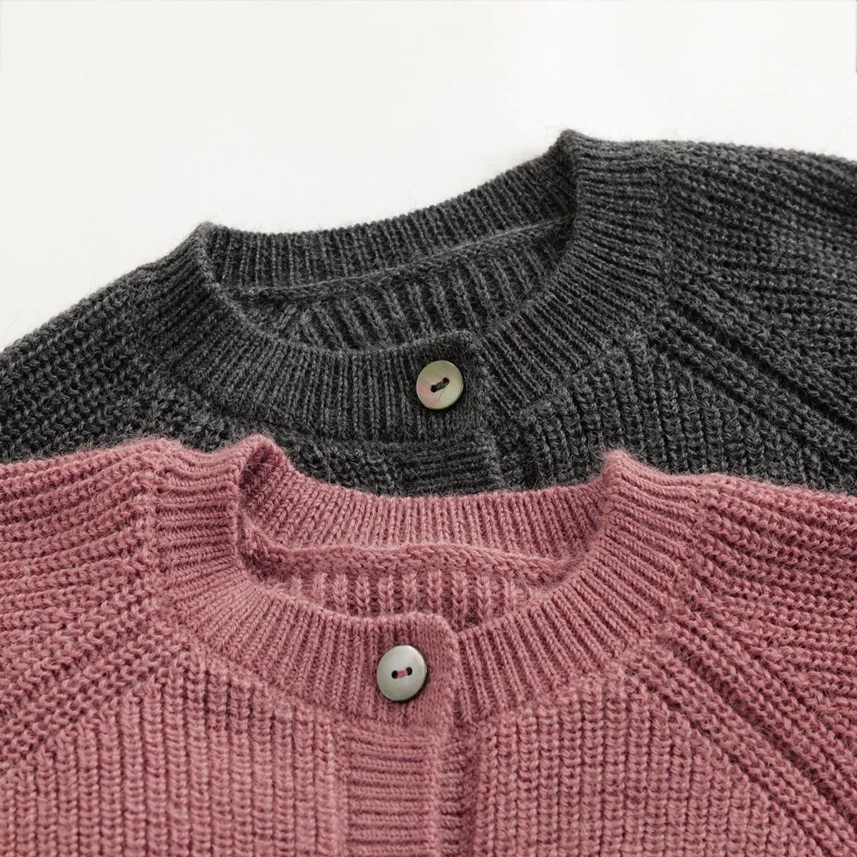 MARC & JANIE Girls Wool Slightly Stretch Crew Neck Sweater 231927