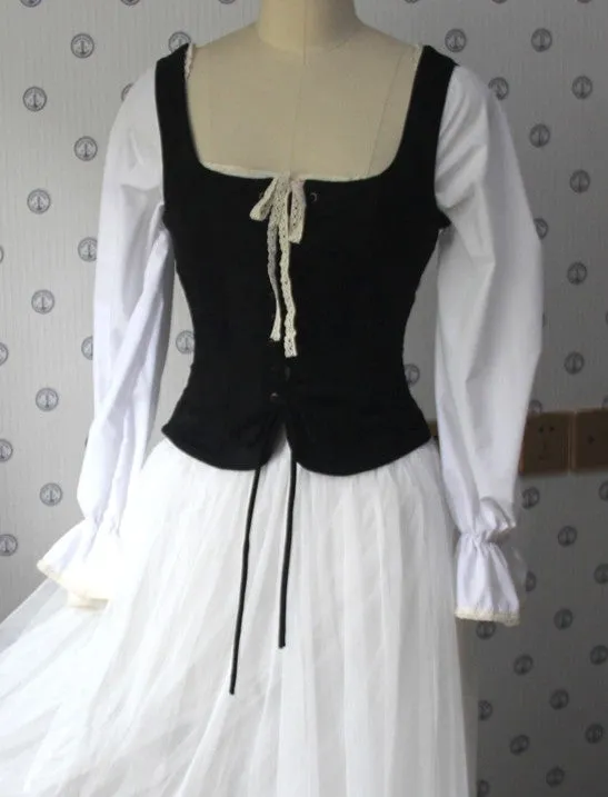 Medieval Style Vintage Square Collar Waistcoat Vest