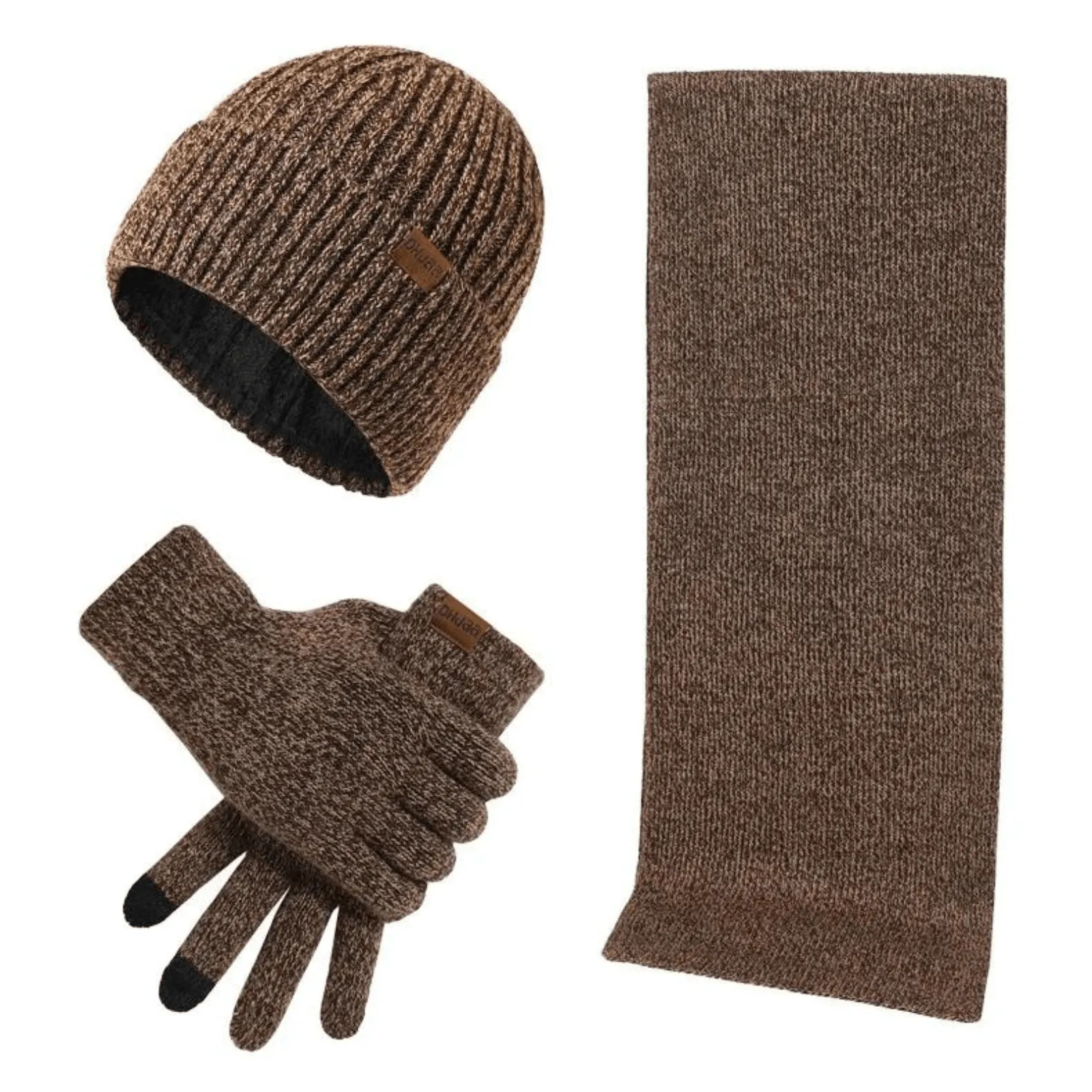 Men's Autumn Winter Keep Warm Set Men's Hat Gloves Scarf Set