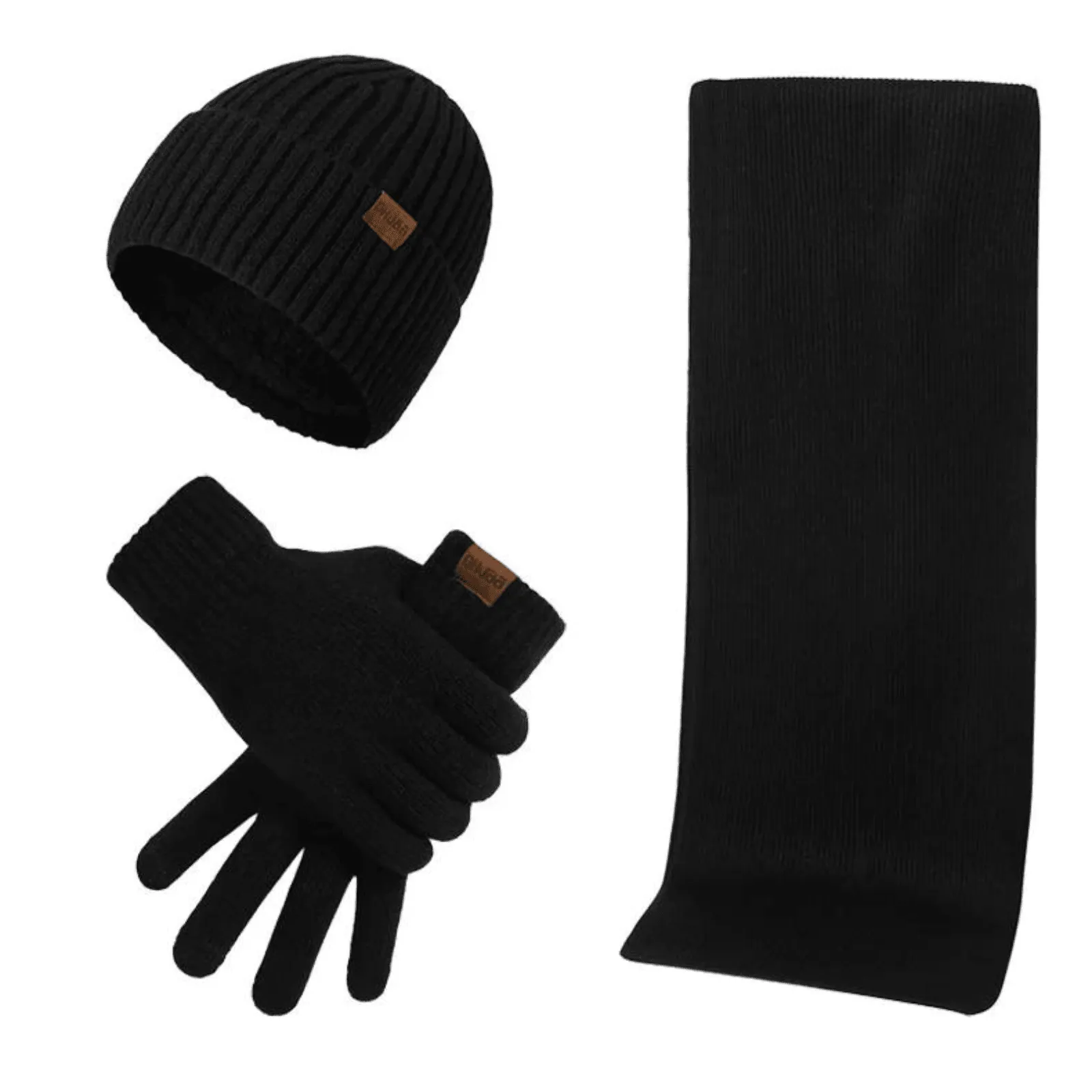 Men's Autumn Winter Keep Warm Set Men's Hat Gloves Scarf Set