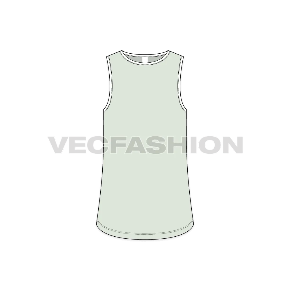 Mens Basic Tank Top Template