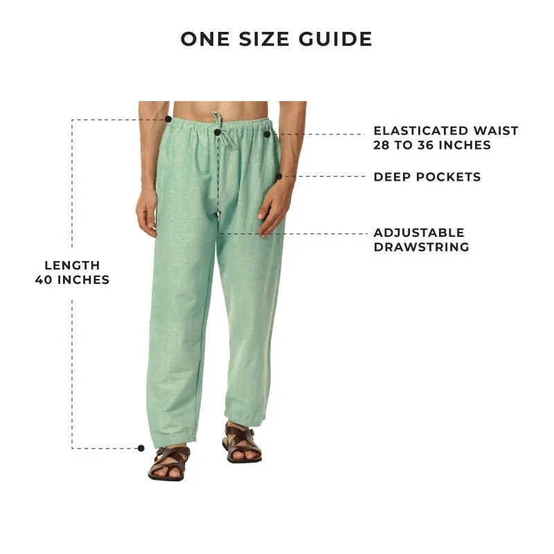 Men's Lounge Pants | Green | Fits Waist Size 28" to 36"