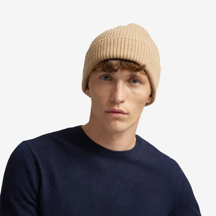 Merino Wool Beanie - Marine Blue