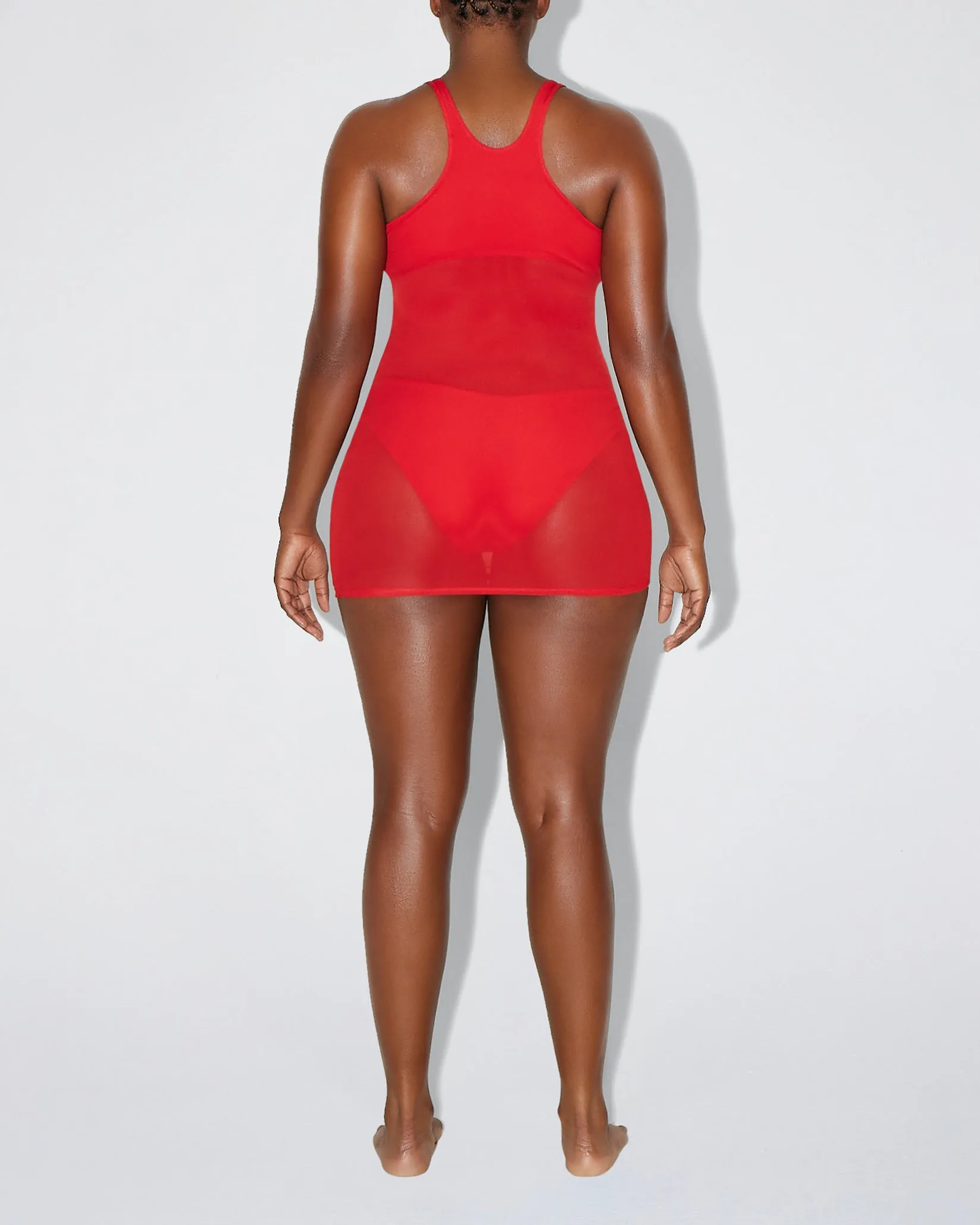 Mesh Swim Mini Dress | Cherry