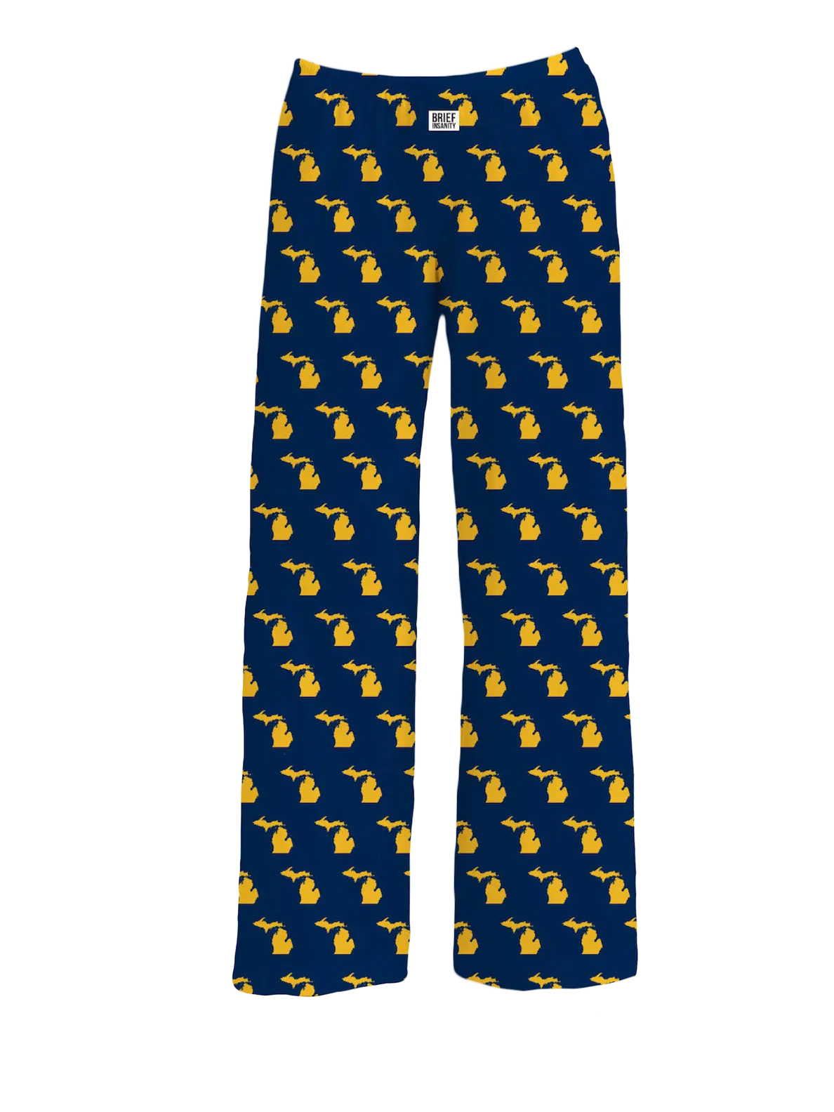 Michigan Pattern Lounge Pants In Blue & Yellow