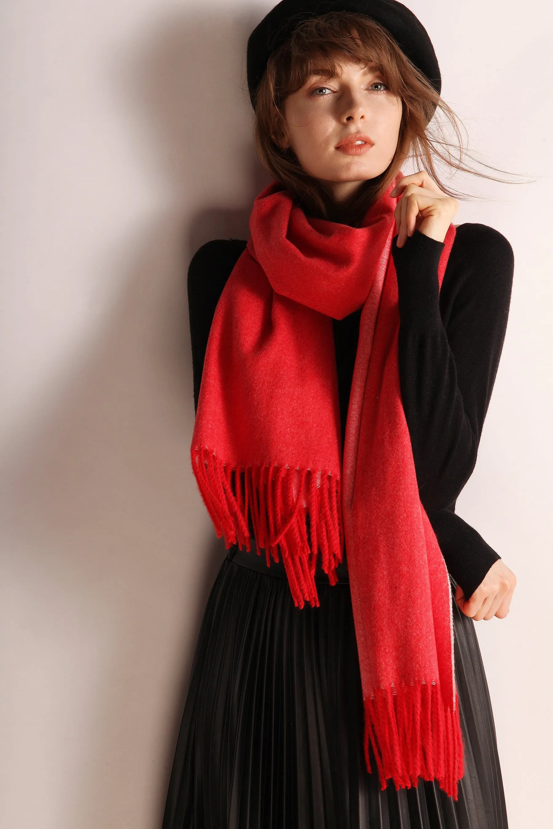 Minimalist Fringe Hem Scarf