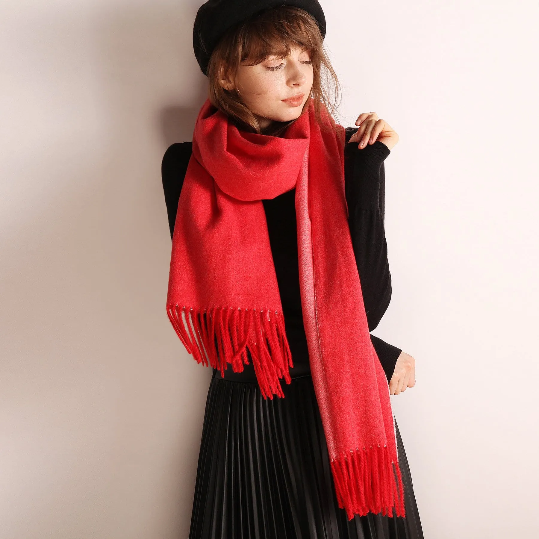 Minimalist Fringe Hem Scarf