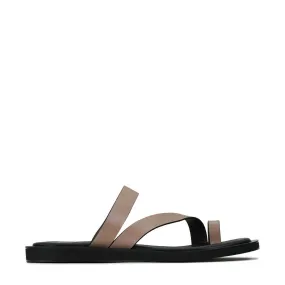 MIRA LEATHER SQUARE TOE SANDALS