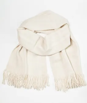 Miski Wide Baby Alpaca Scarf - Undyed