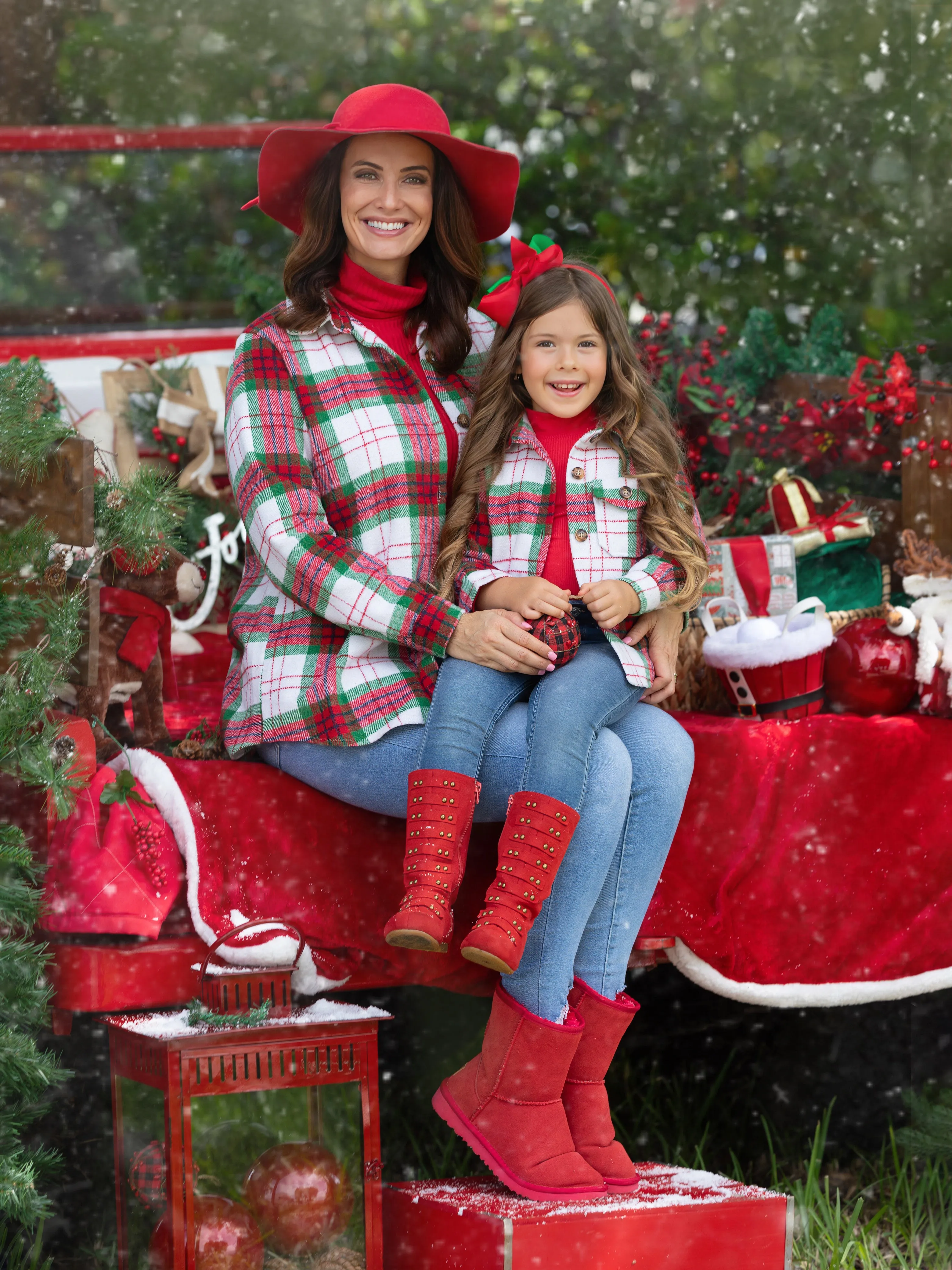 Mommy and Me Festive Plaid Flannel Shacket