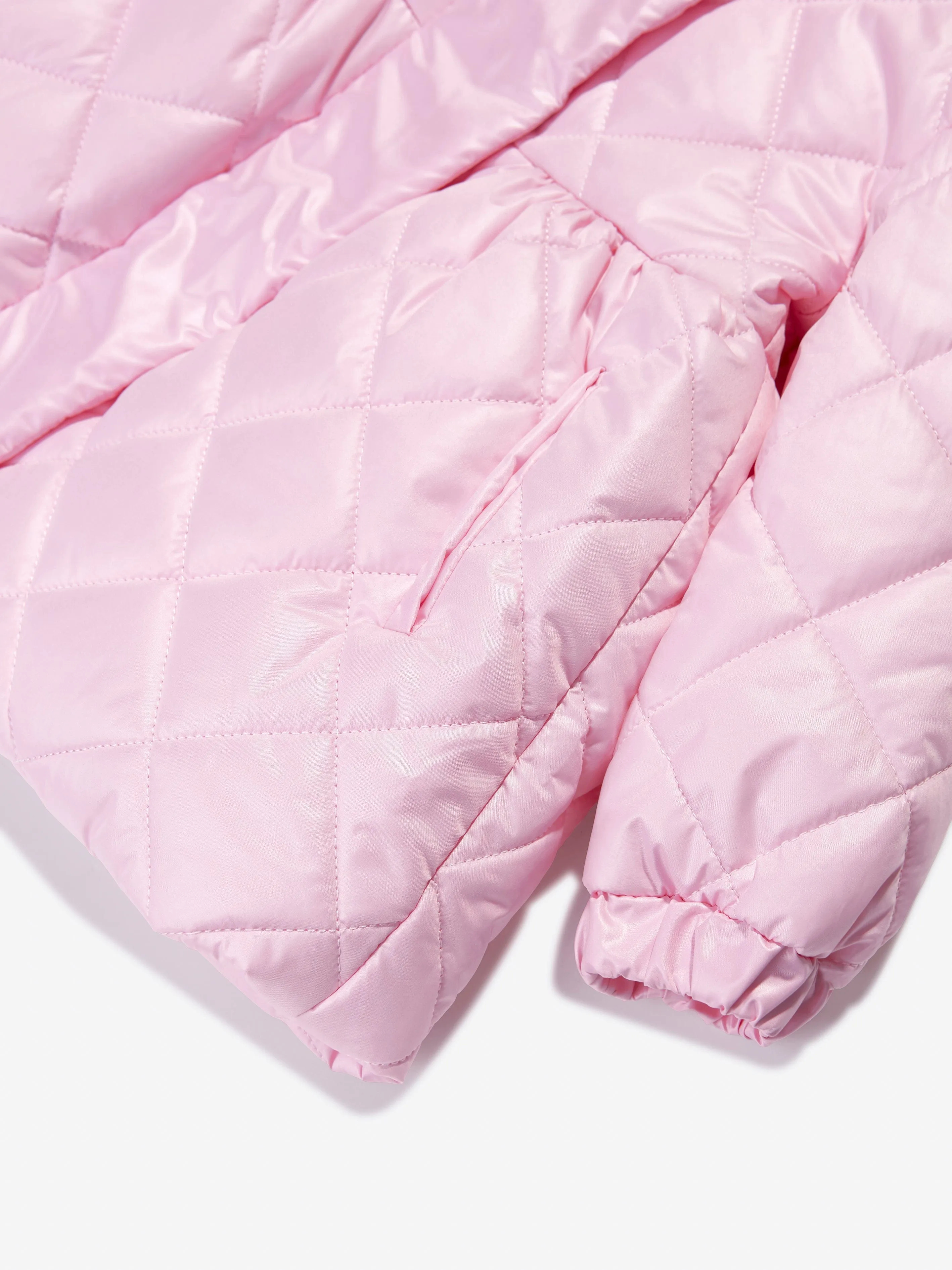 Monnalisa Baby Girls Quilted Down Coat in Pink