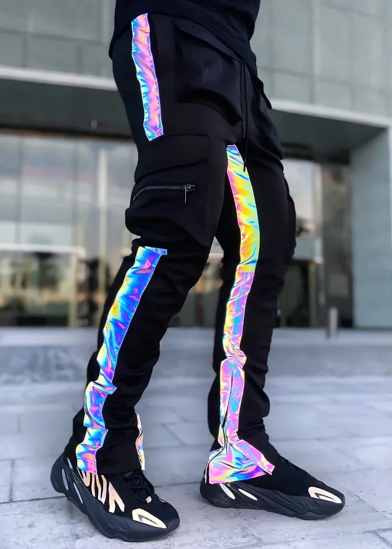 Multi-pocket Reflective Sports Fitness Trousers