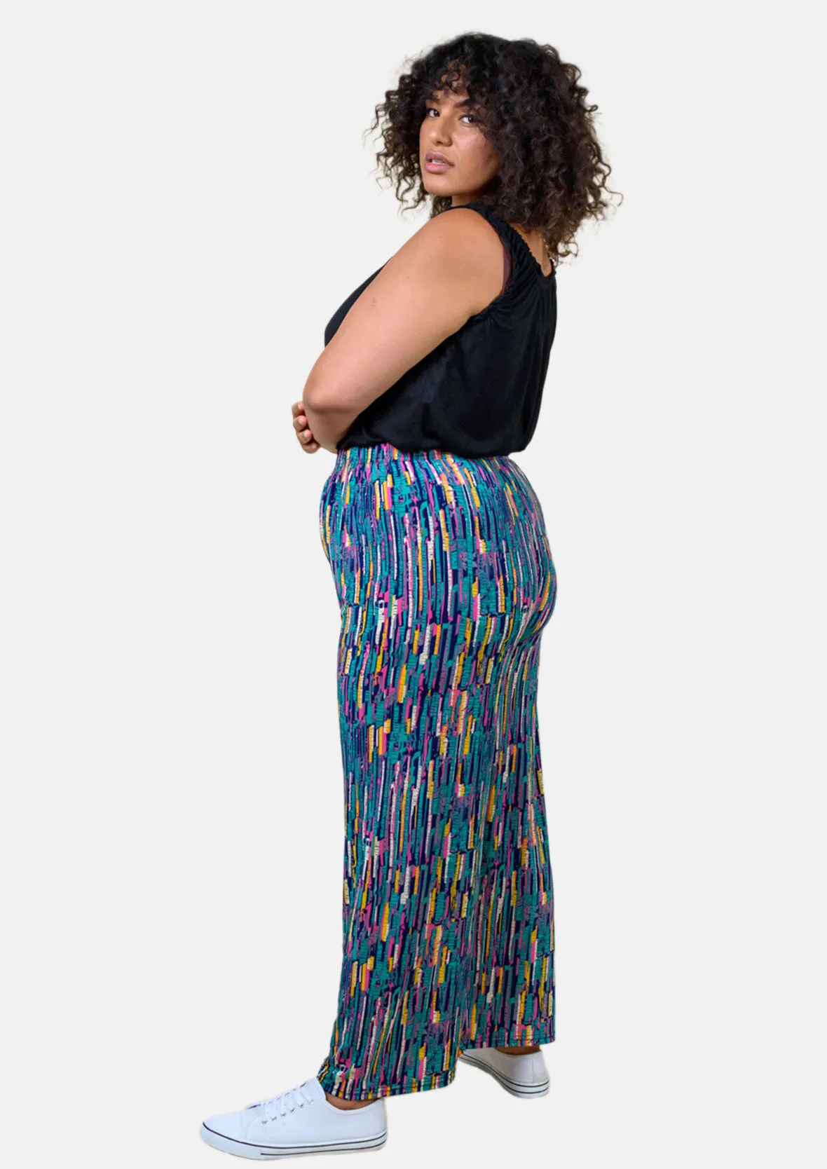 Multicolour Wide Leg Trouser