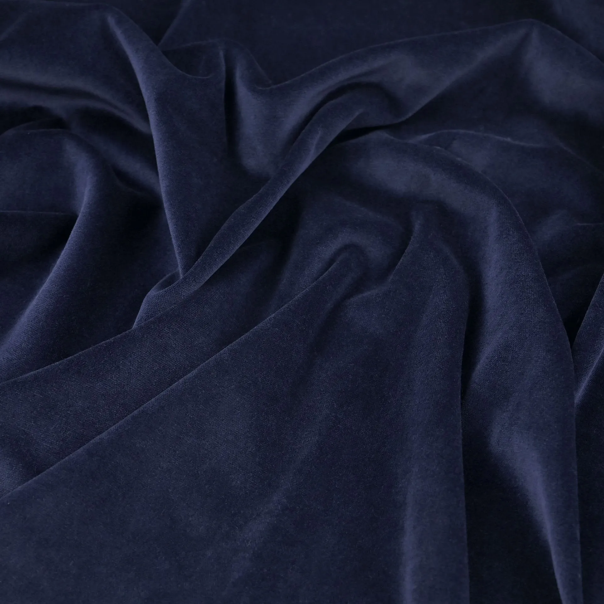 Navy Stretch Velvet Fabric 5100