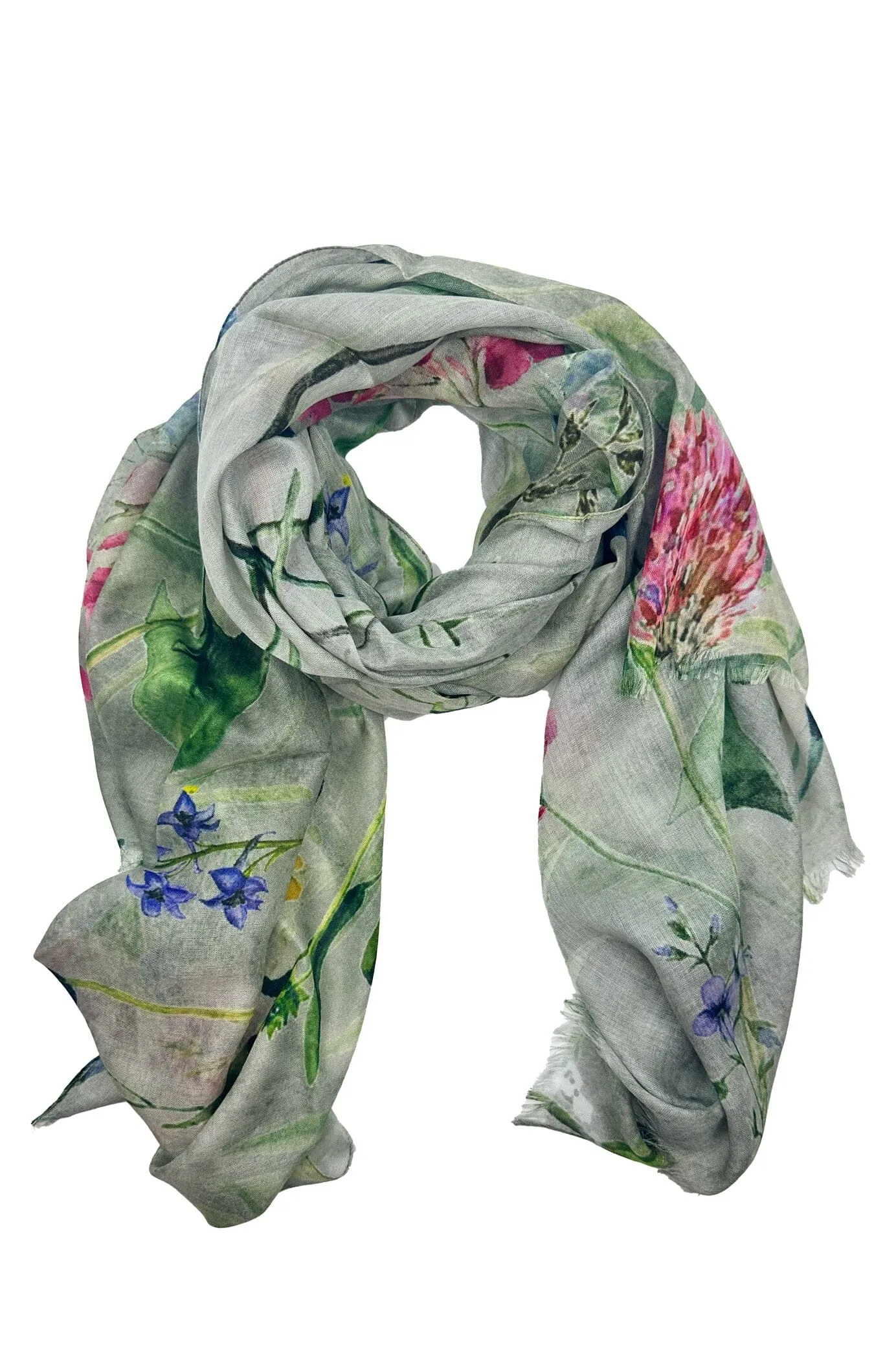 Naya Floral Modal Scarf Aloe