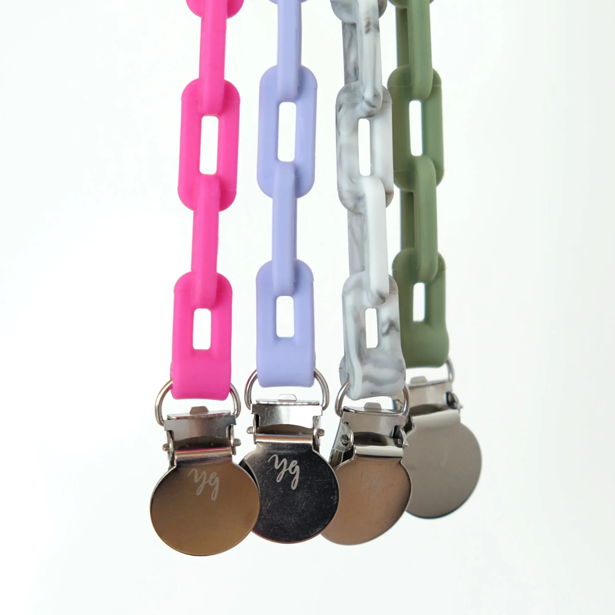 NEW! PaciGrip Silicone Chain Pacifier Clips