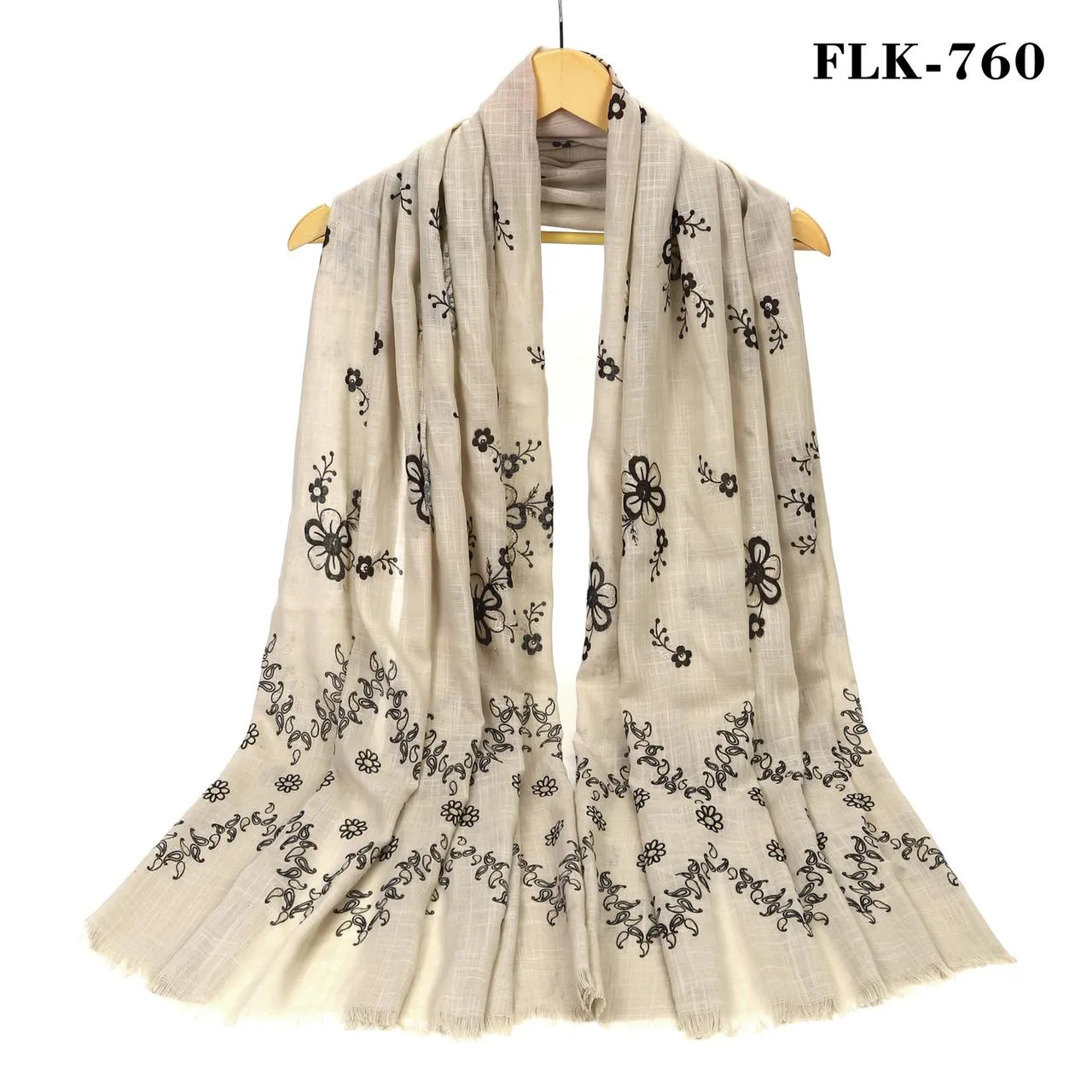 New Women Floral Print Cotton Viscose Scarf for all Seasons