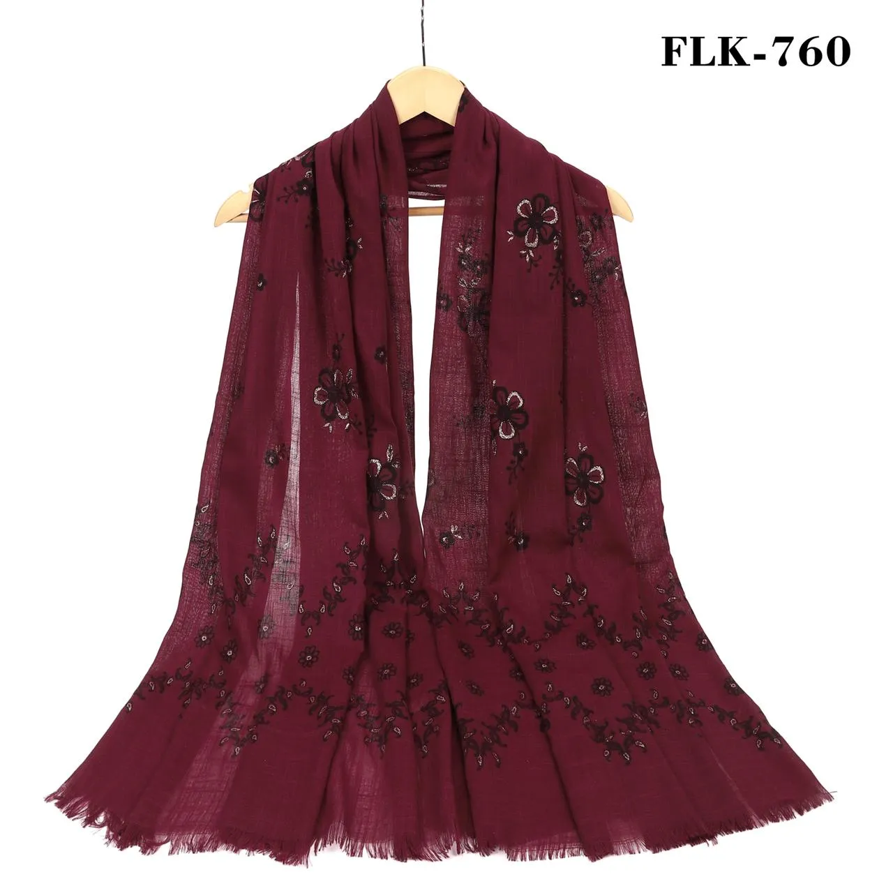 New Women Floral Print Cotton Viscose Scarf for all Seasons