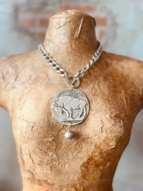 Nickel Buffalo Coin Necklace