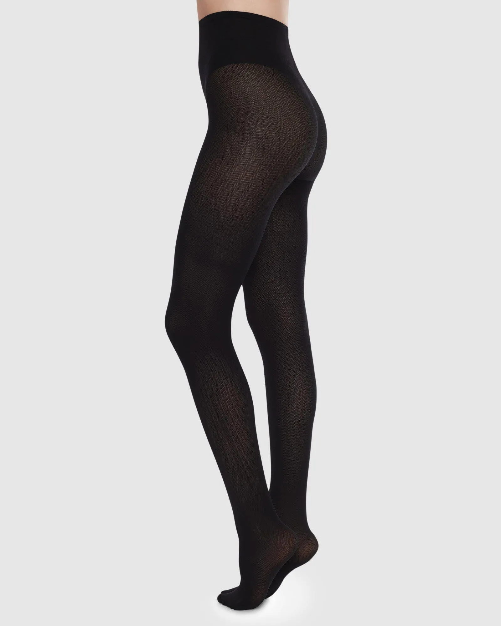 Nina Fishbone Tights Black