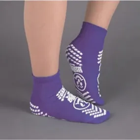 Non Skid Socks, Adult, Double Sided, Risk Alert Purple