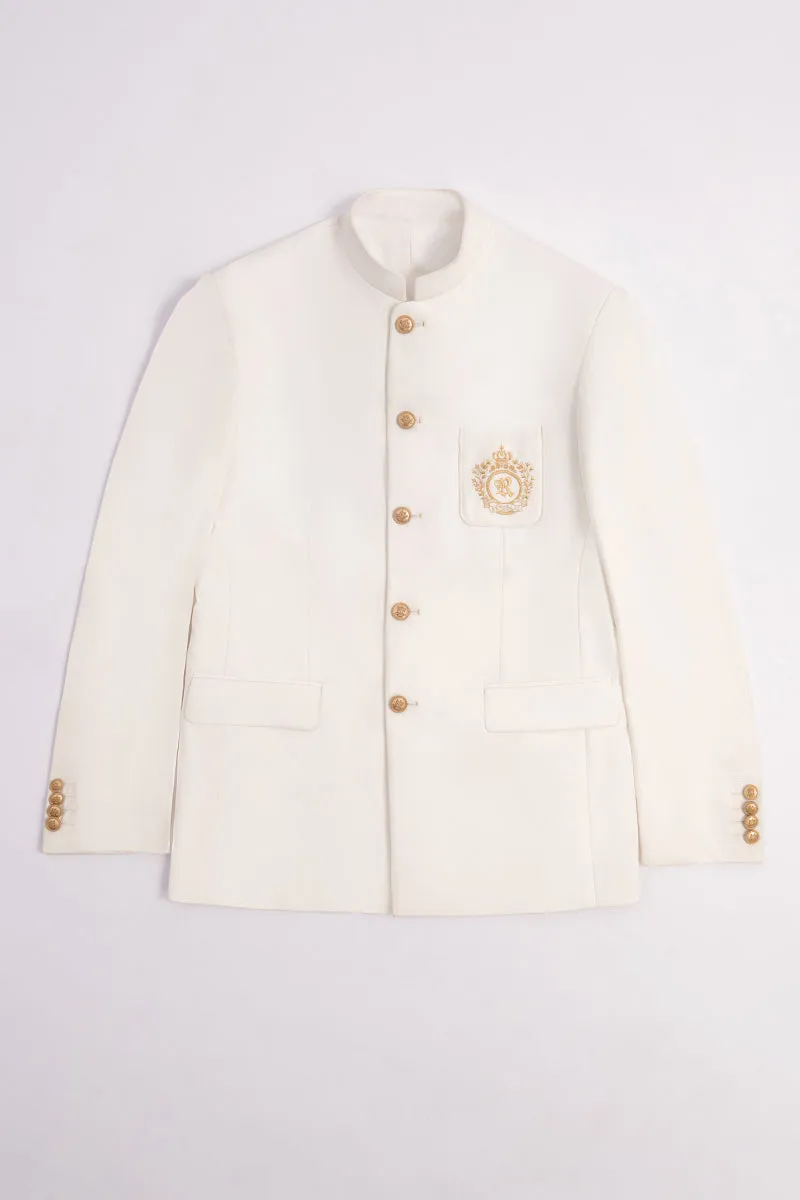 OFF WHITE BANDHGALA JACKET