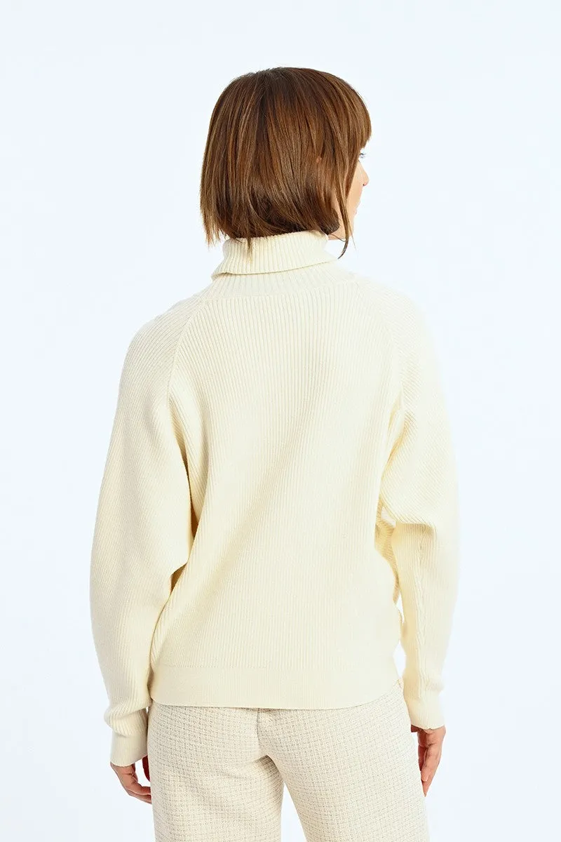 Off-white Turtleneck Sweater