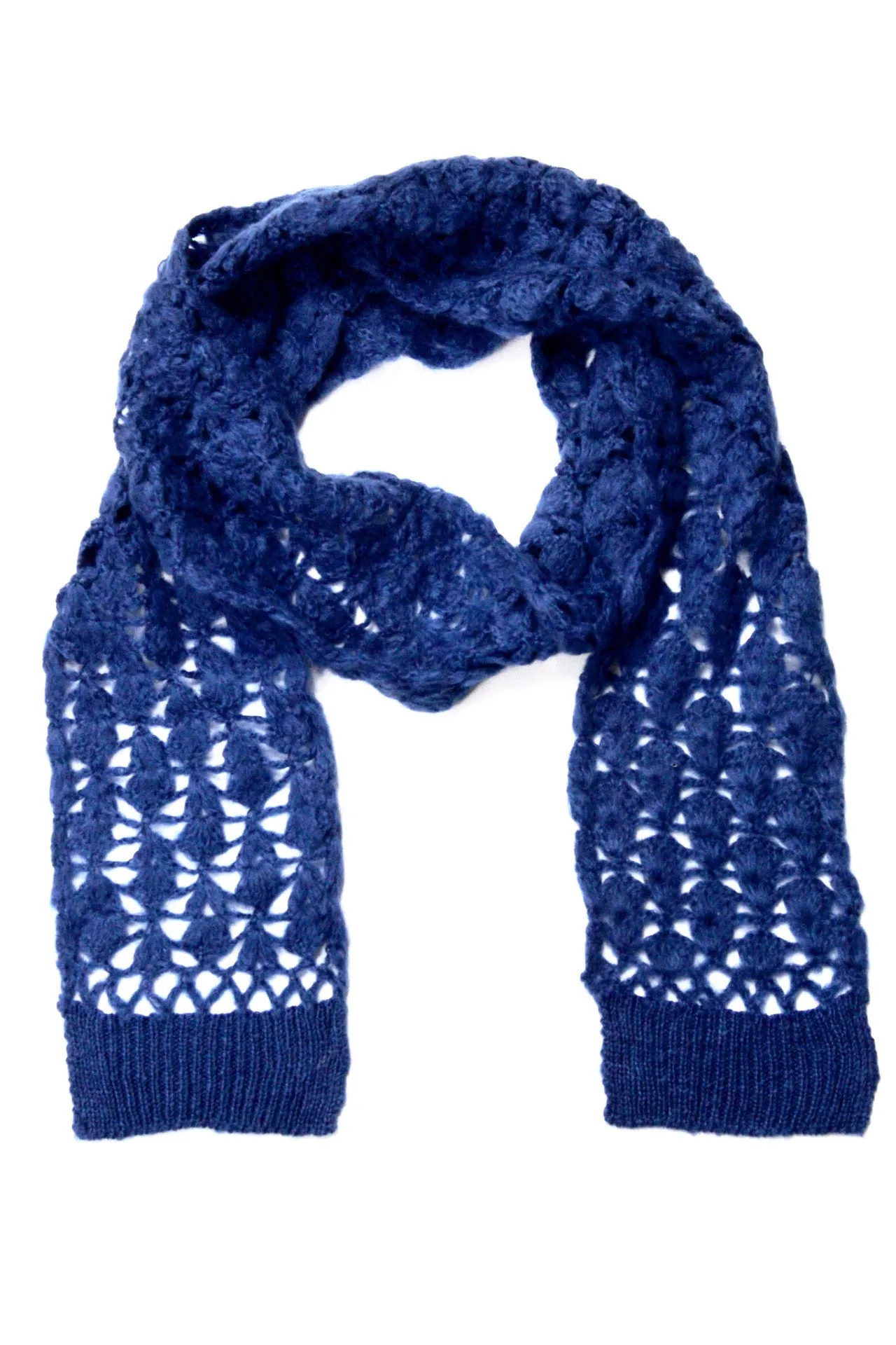 Open Knit Crochet Set - Royal Blue