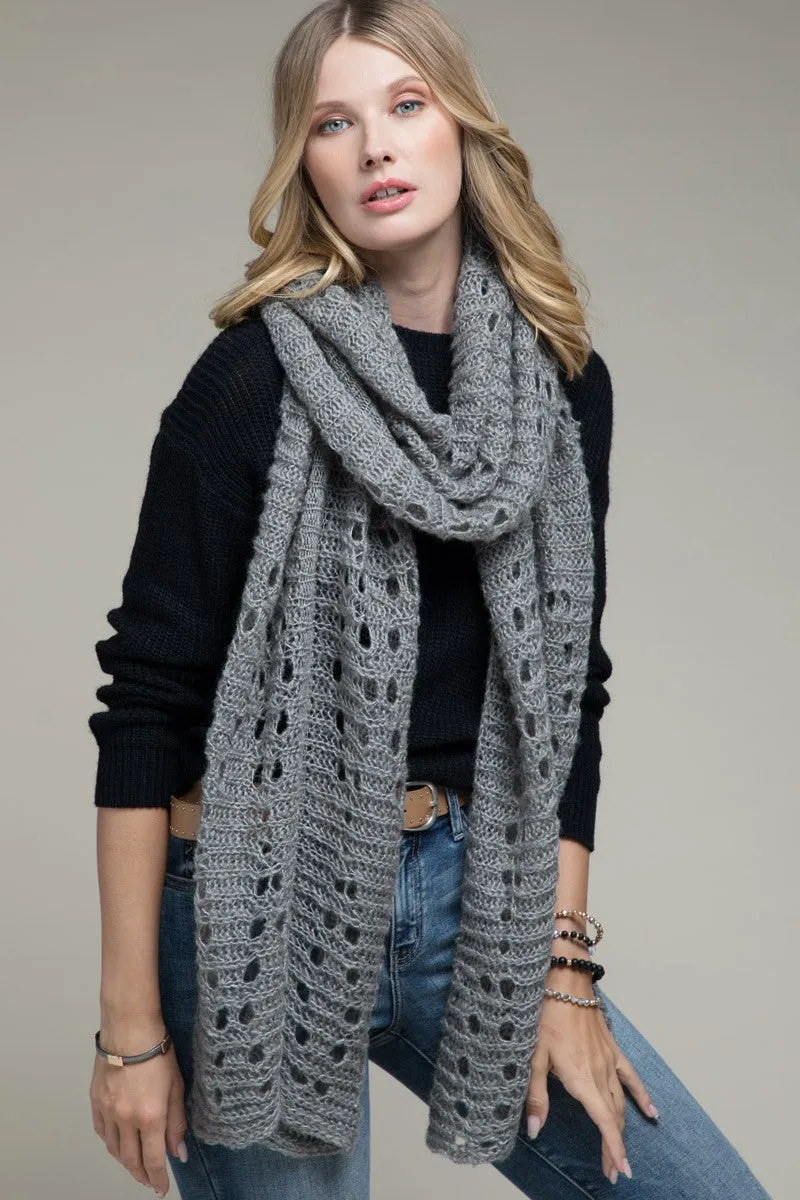 Open Knit Oblong Scarf