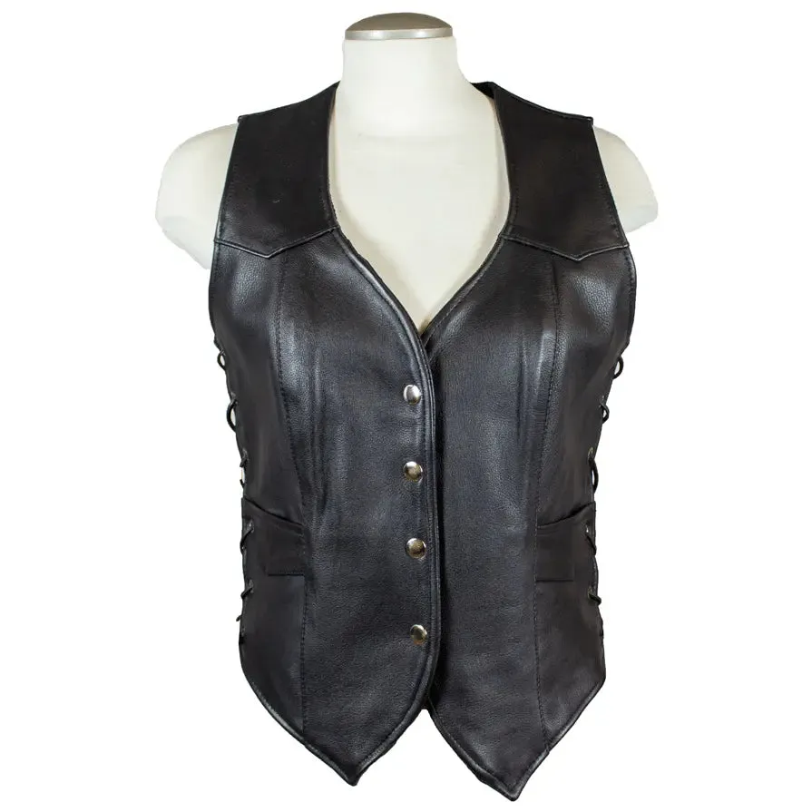 Open Road Women's Western Style Leather Vest