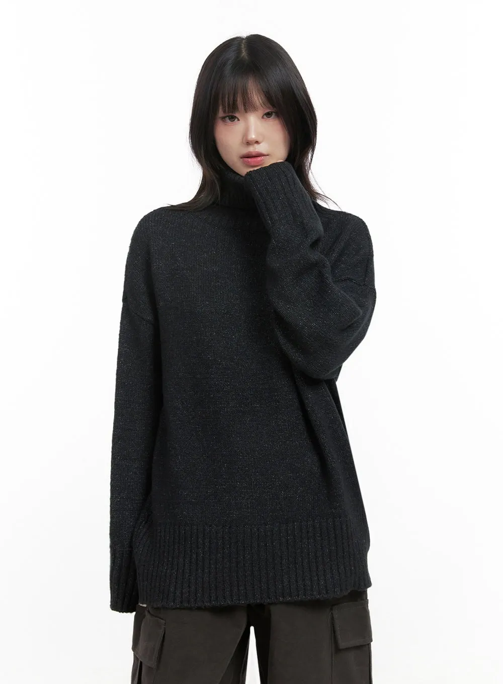 Oversized Warm Turtleneck Sweater IN427