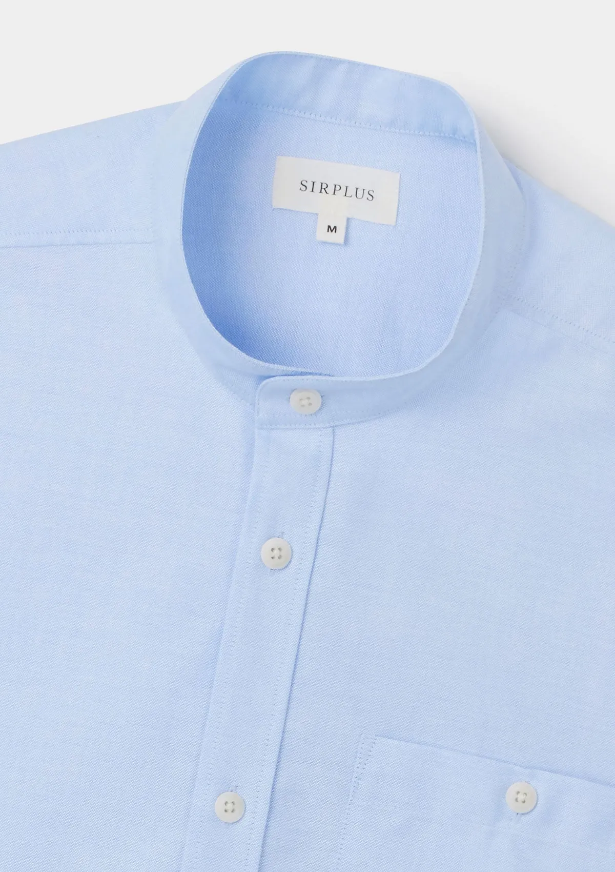 Pale Blue Oxford Grandad Shirt