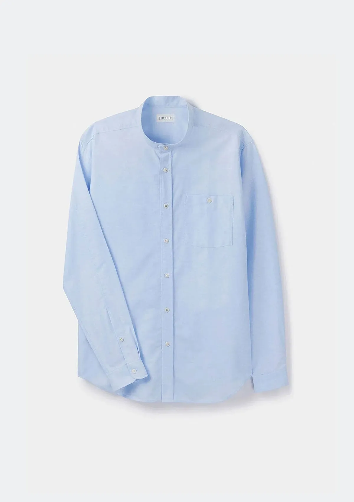 Pale Blue Oxford Grandad Shirt