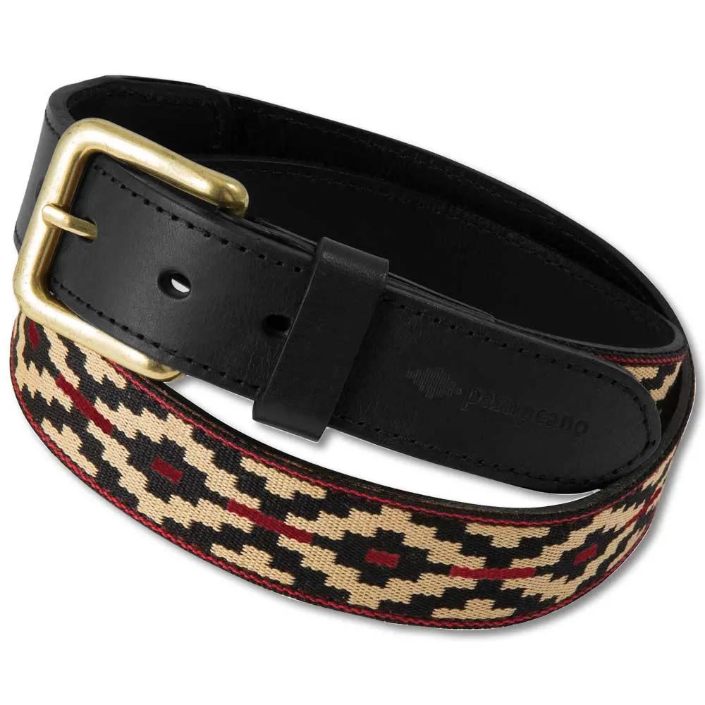 Pampeano Cincha Black and Red Polo Belt