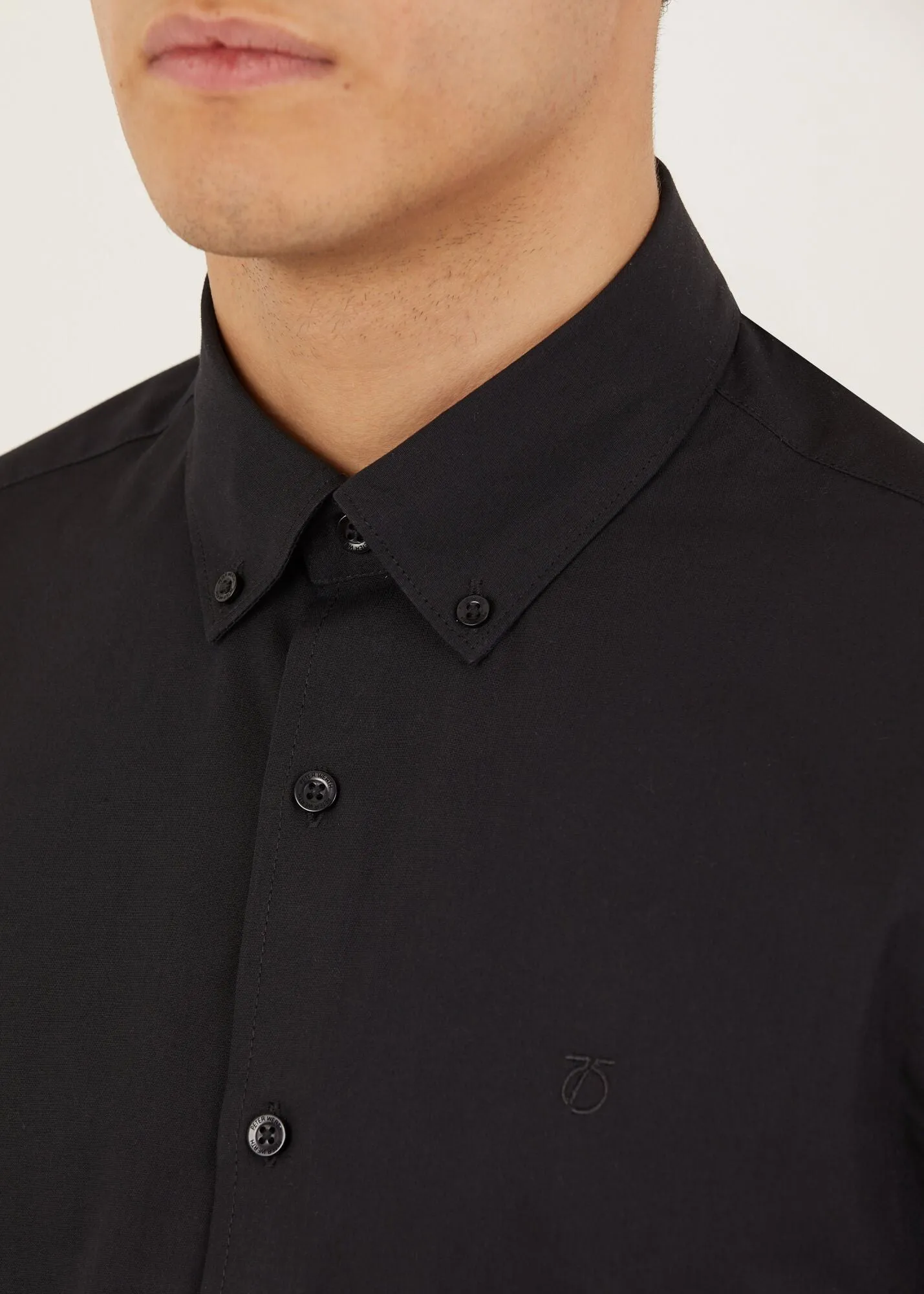 Peter Werth Peak Black Long Sleeved Mens Shirt