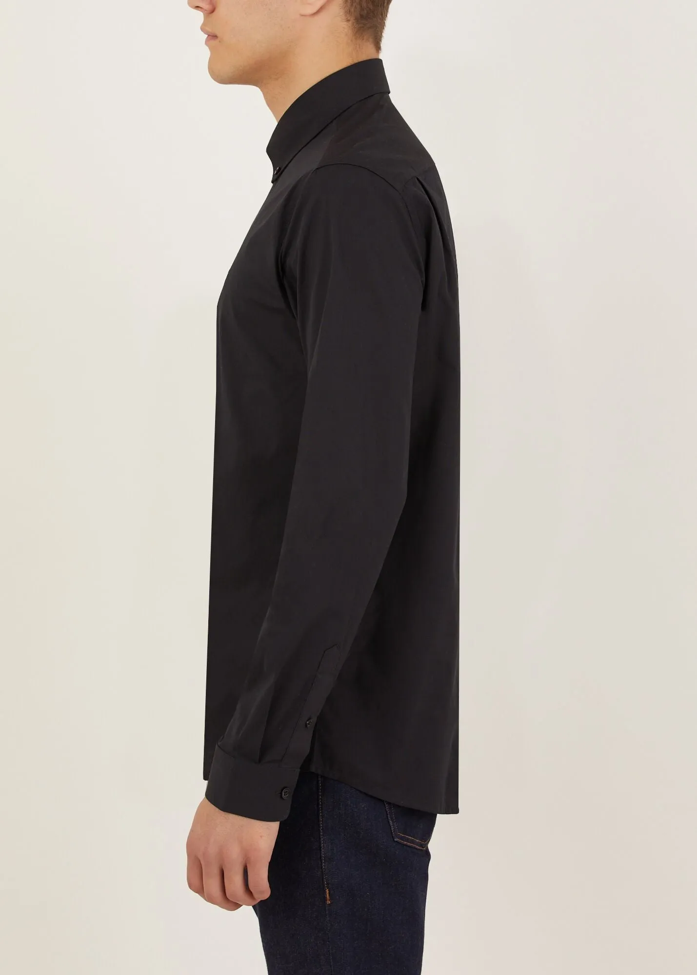 Peter Werth Peak Black Long Sleeved Mens Shirt