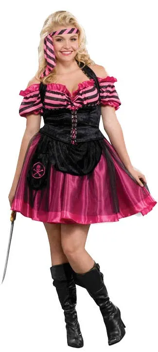 Pink Pirate Plus Size Womens Costume